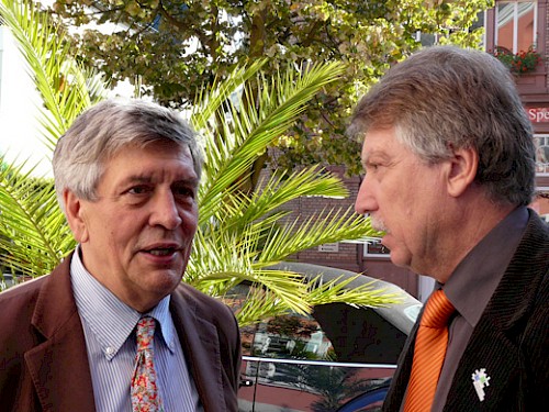 Preisverleihung Solarpreis 2010: Jürgen Runkel mit Dr. Hermann Scheer